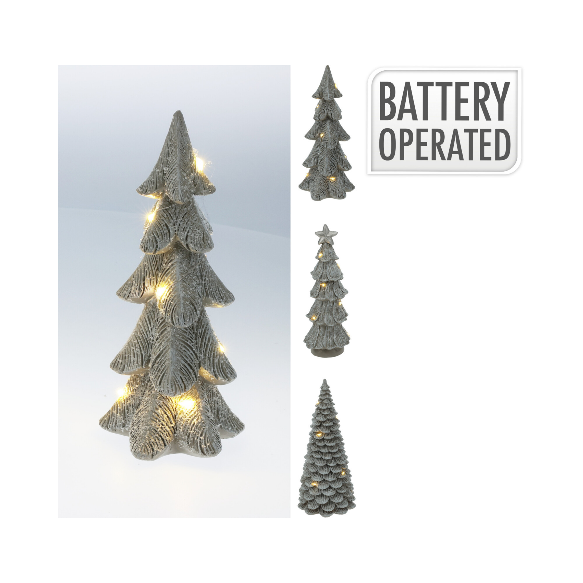 ARBOL DE NAVIDAD LED 21CM PLATA