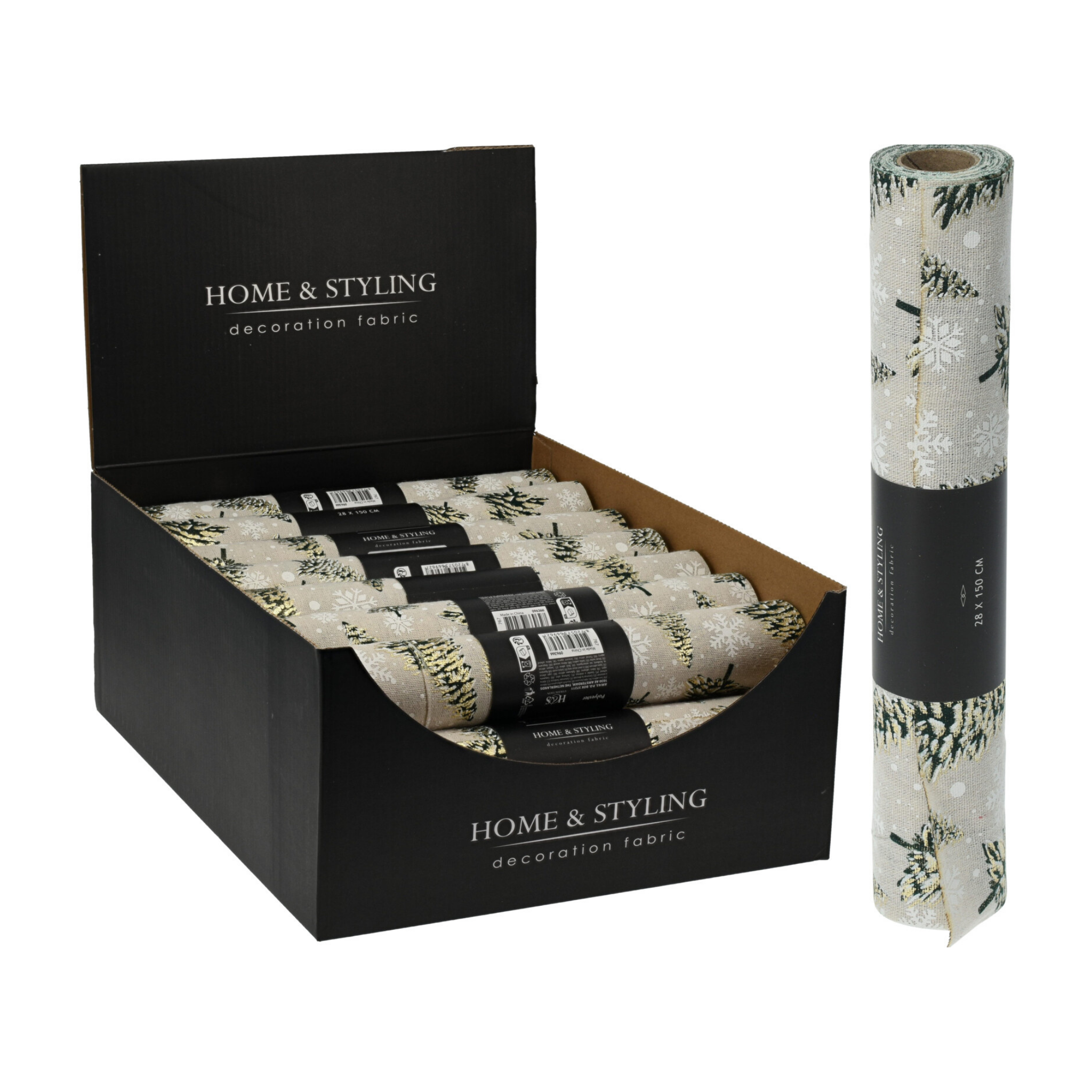 TELA NAVIDEÑA ARBOL DE NAVIDAD 28X200CM