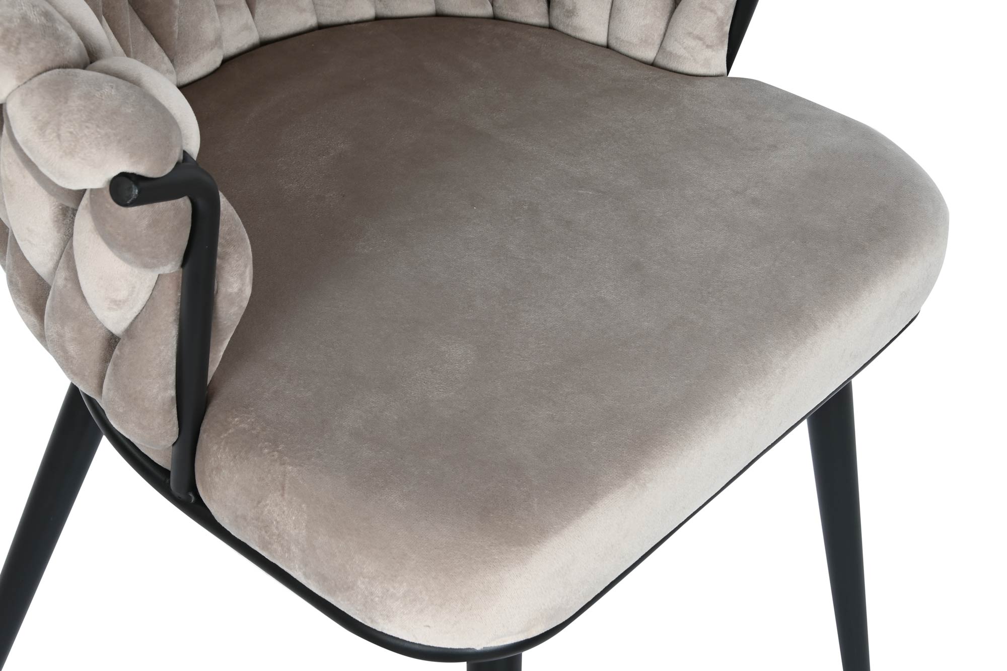 SET 2 SILLAS POLIESTER METAL BEIGE