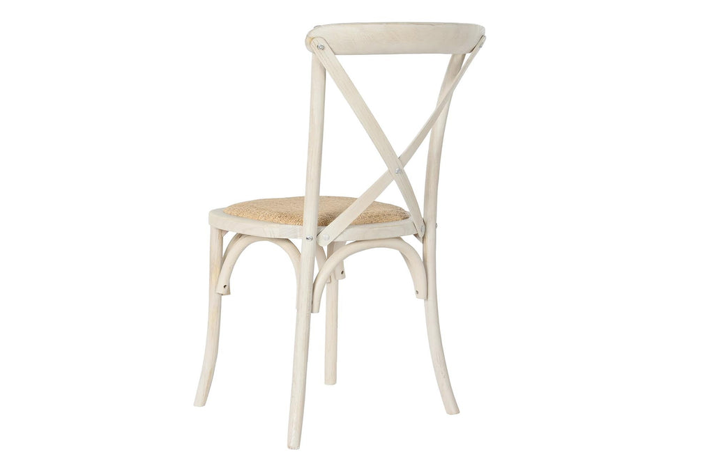 SET 3 SILLAS MADERA Y RATAN CROSSBACK DECAPE