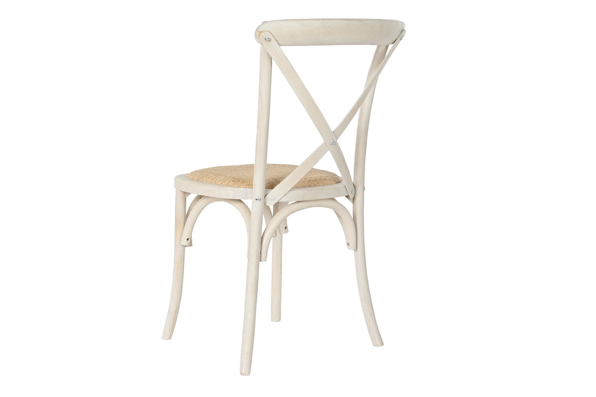 SET 3 SILLAS MADERA Y RATAN CROSSBACK DECAPE