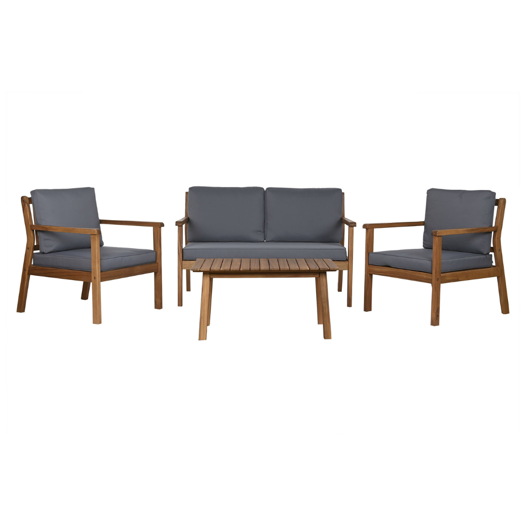 CONJUNTO SOFA MADERA DE ACACIA