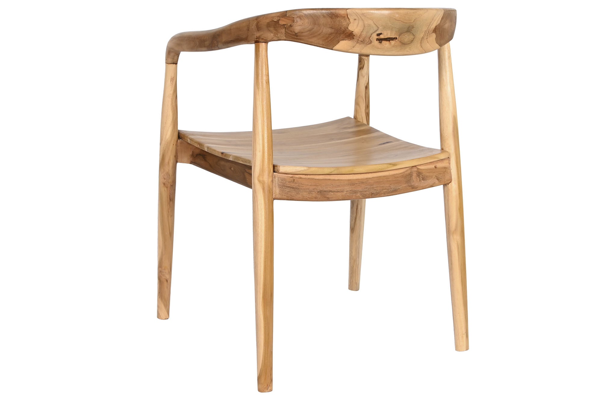 SET 2 SILLAS MADERA DE TECA MARRON CLARO