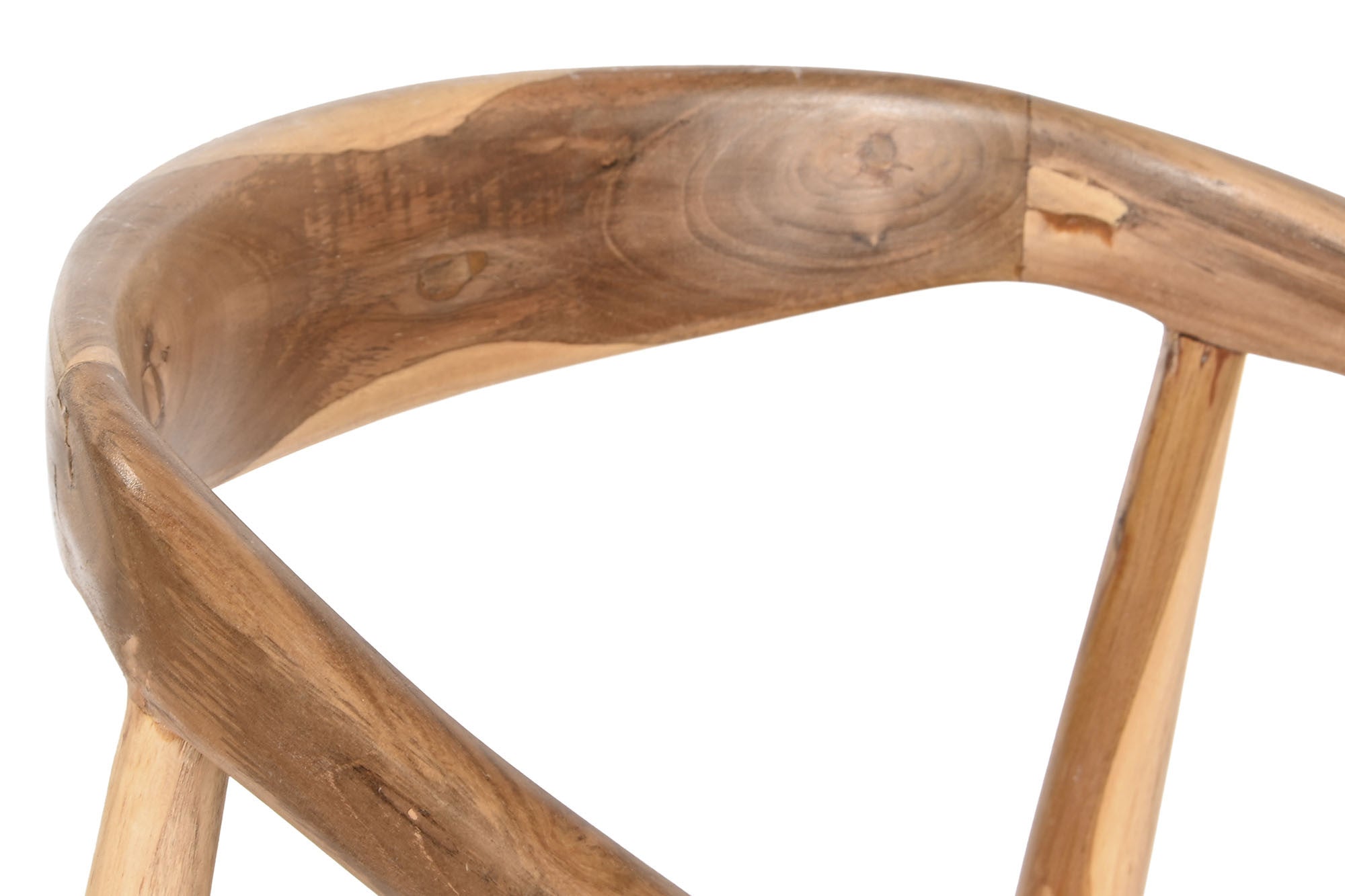 SET 2 SILLAS MADERA DE TECA MARRON CLARO