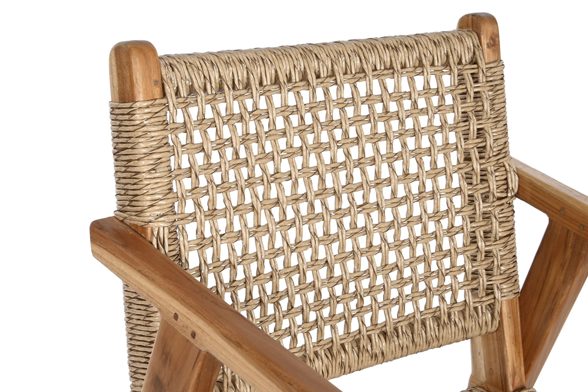 SILLA MADERA DE TECA Y RATAN