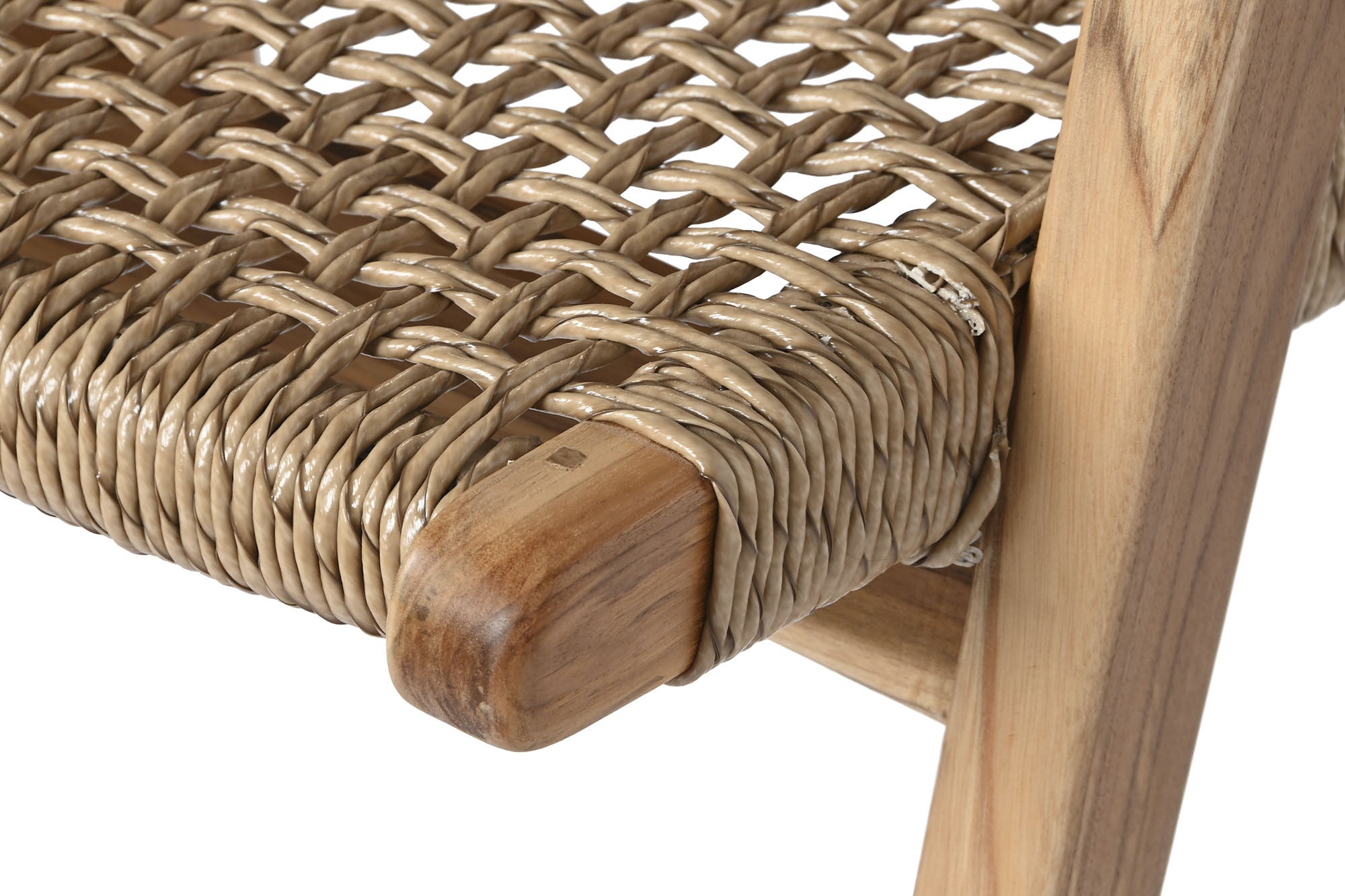 SILLA MADERA DE TECA Y RATAN