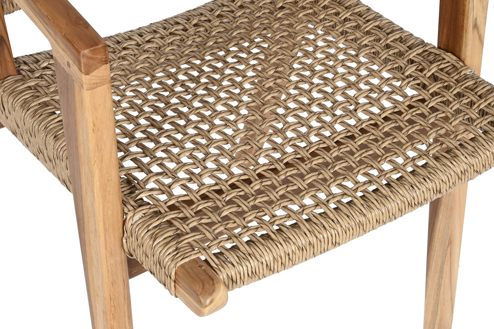 SILLA MADERA DE TECA Y RATAN