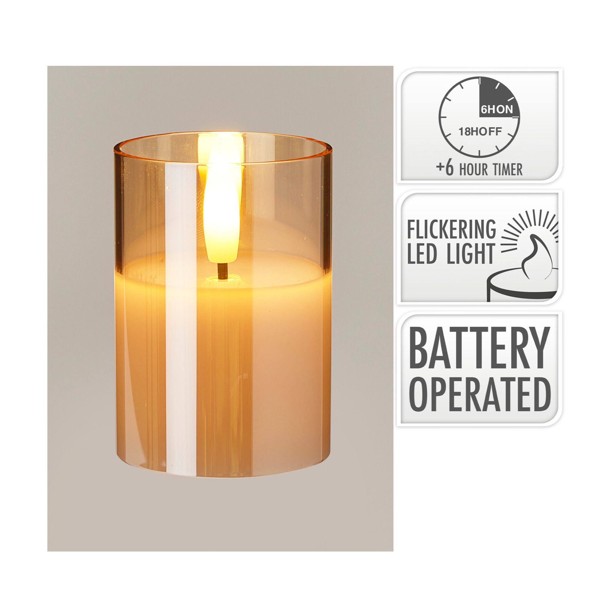 VELA LED EN CRISTAL 7CM