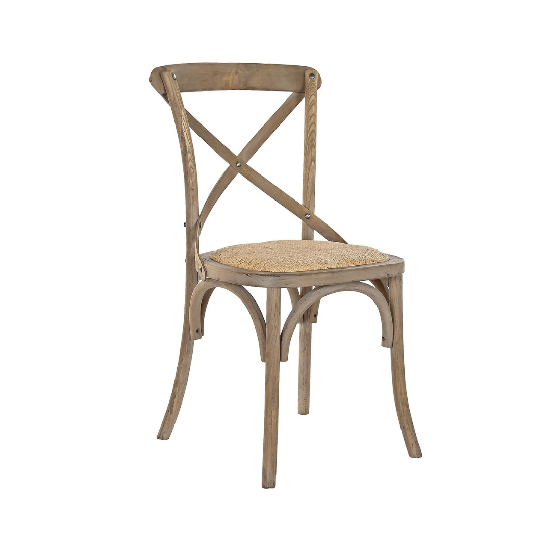 SET 3 SILLAS RUBBERWOOD CROSSBACK