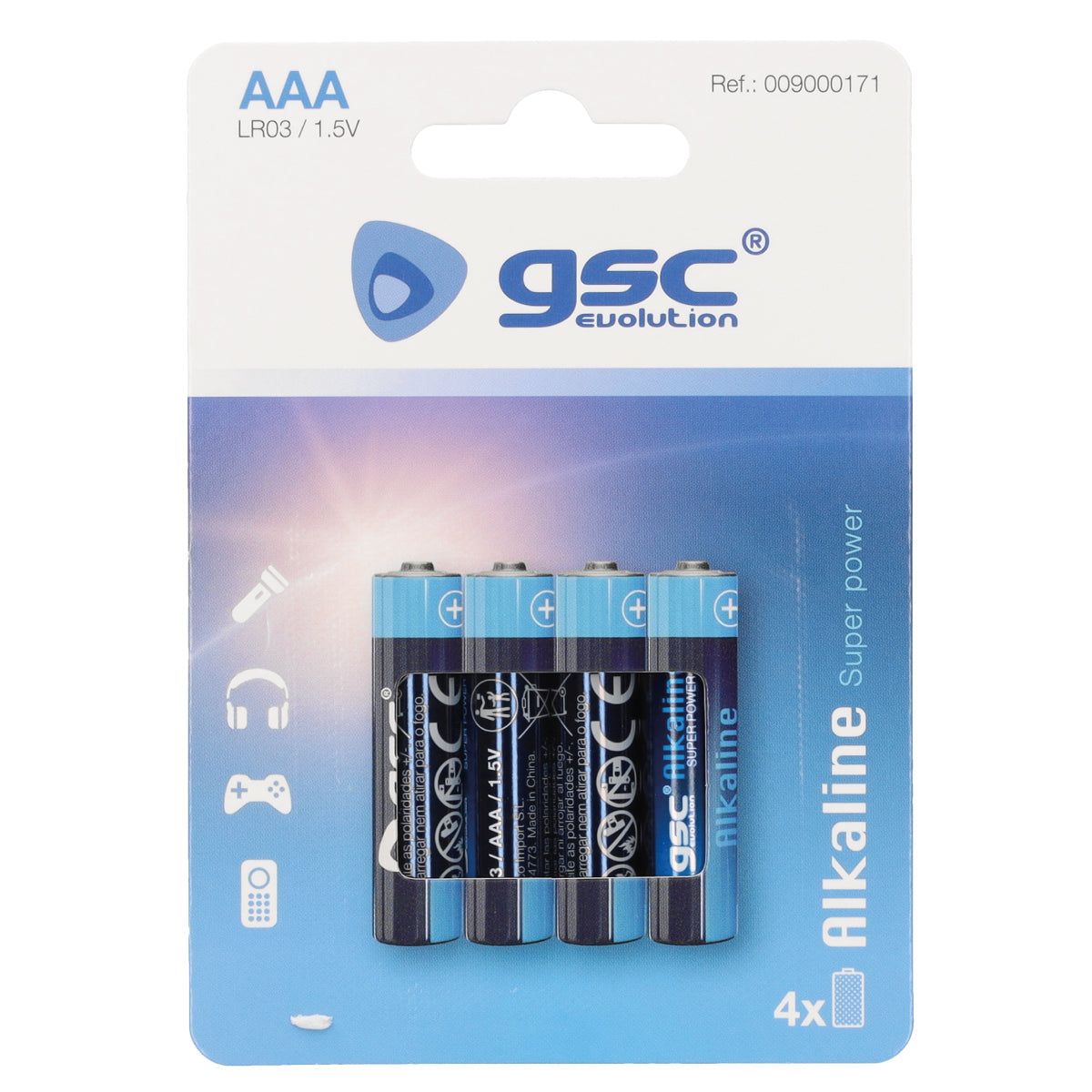 SET 4 PILAS GSC EVOLUTION ALCALINA LR03 AAA