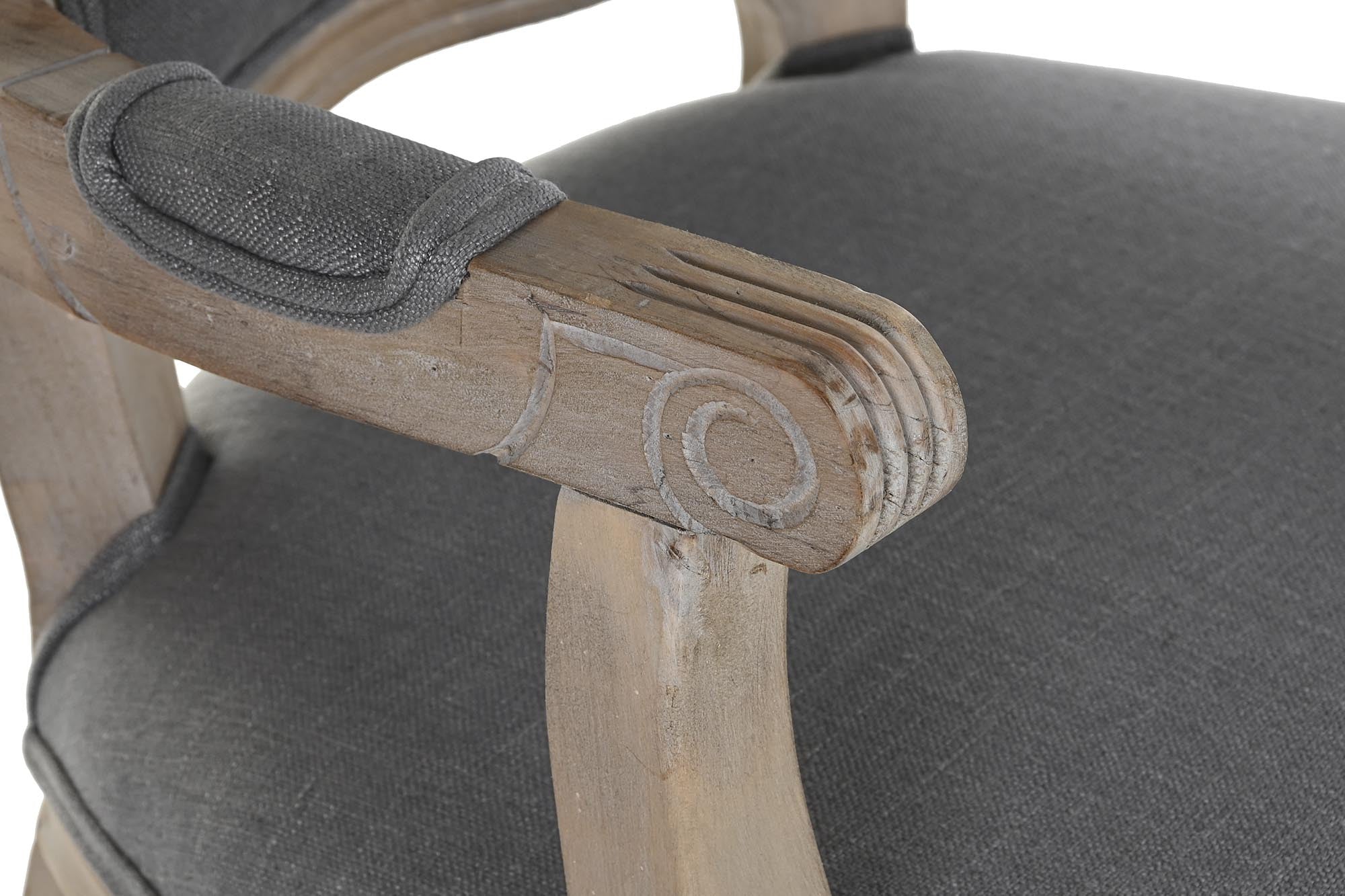 SET 2 SILLAS RUBBERWOOD GRIS OSCURO