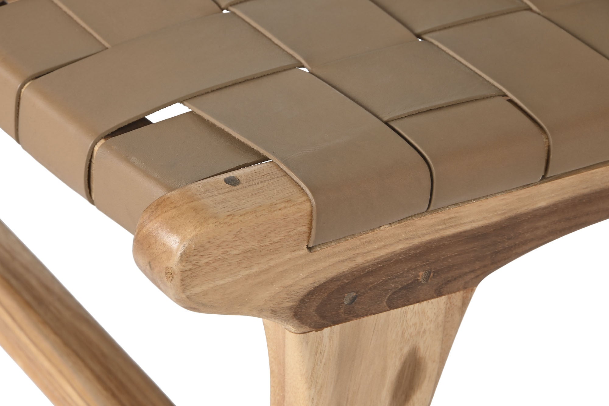 SET 2 SILLAS TECA PIEL BEIGE
