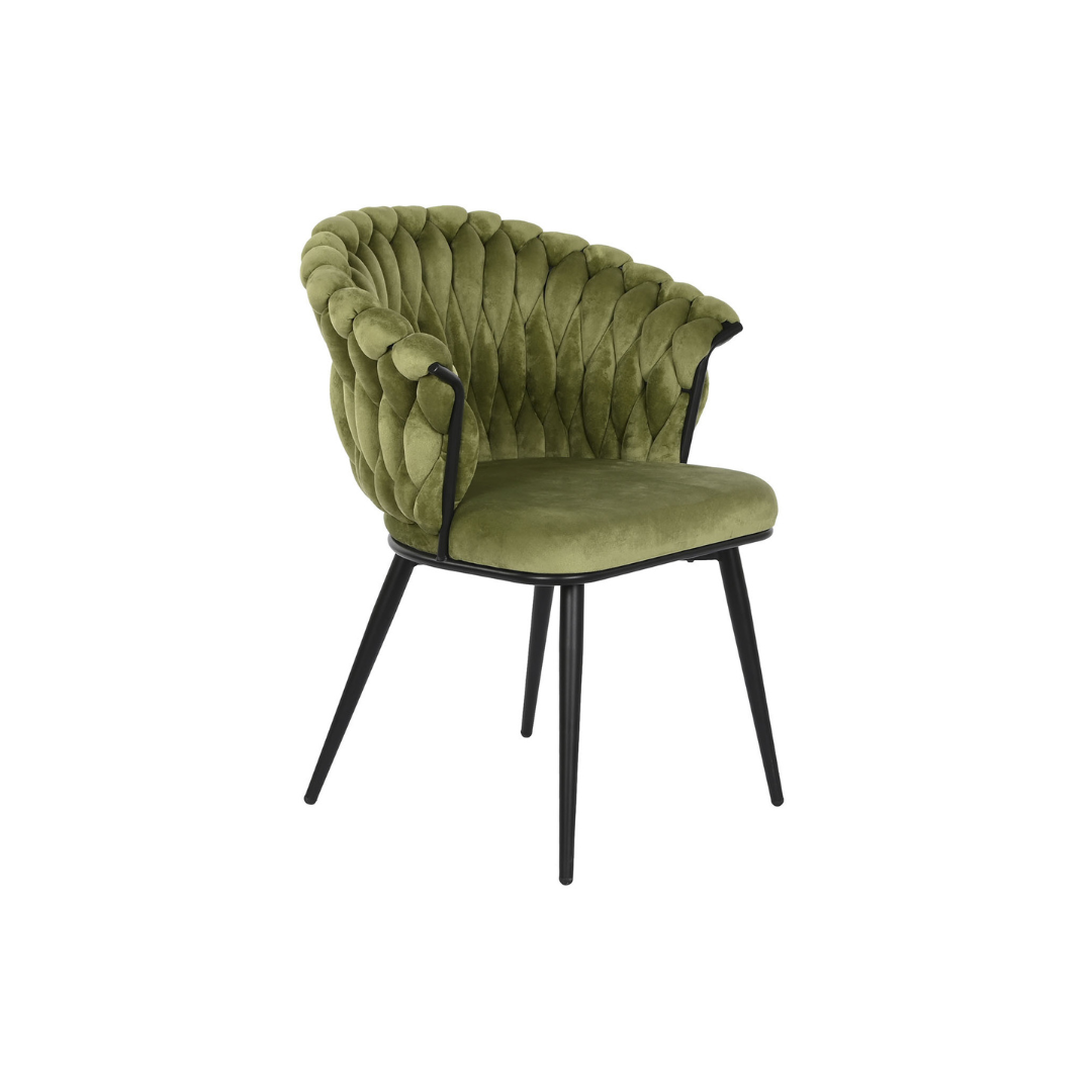 SET 2 SILLAS POLIESTER METAL VERDE
