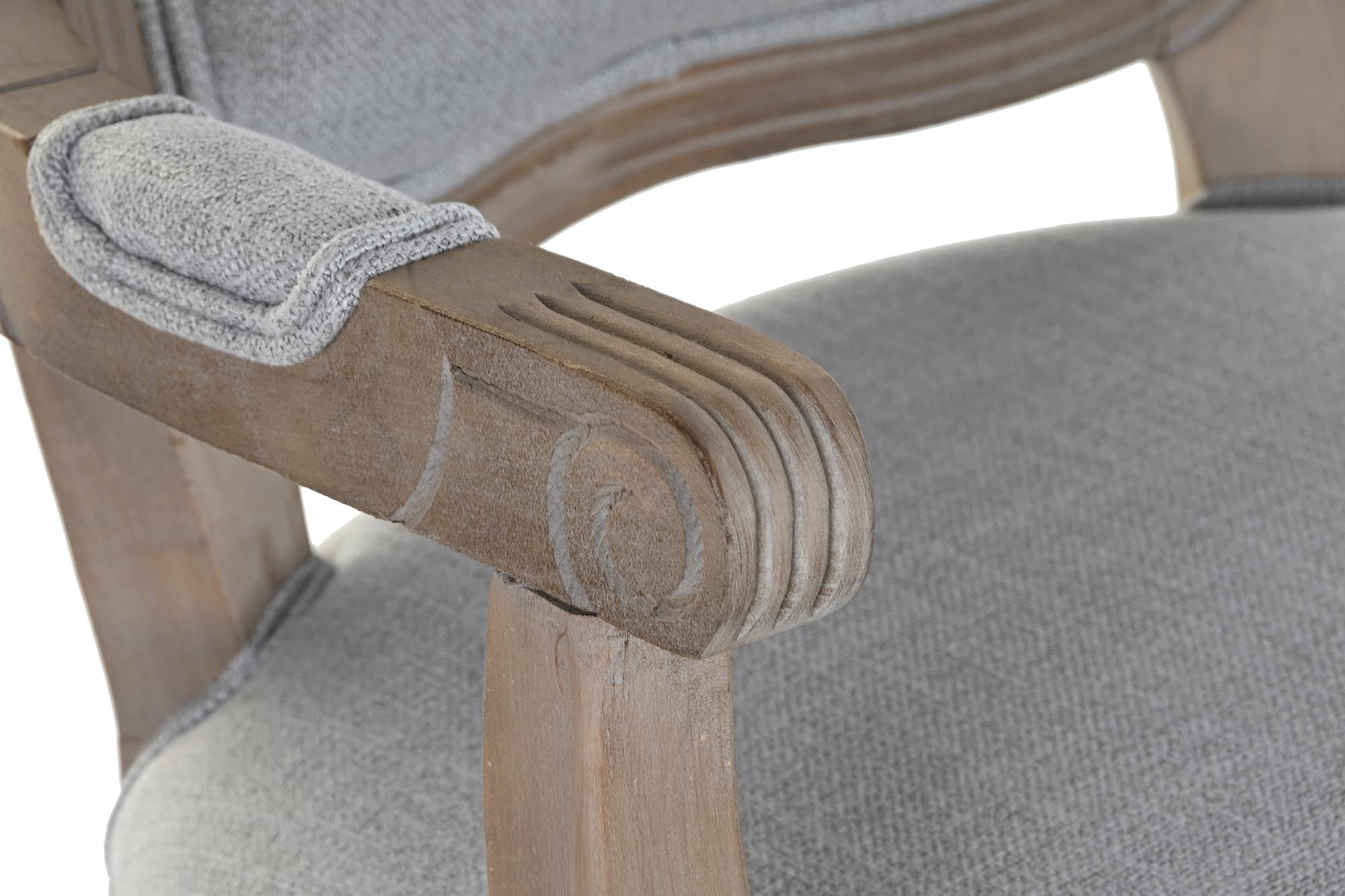 SET 2 SILLAS RUBBERWOOD GRIS CLARO