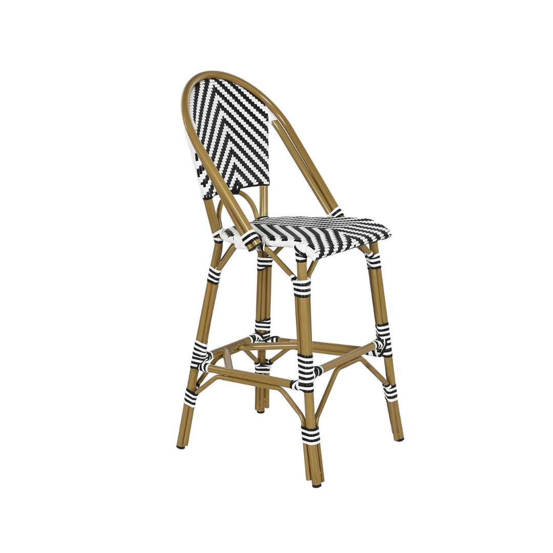 SET 2 TABURETES ZEBRA RATAN