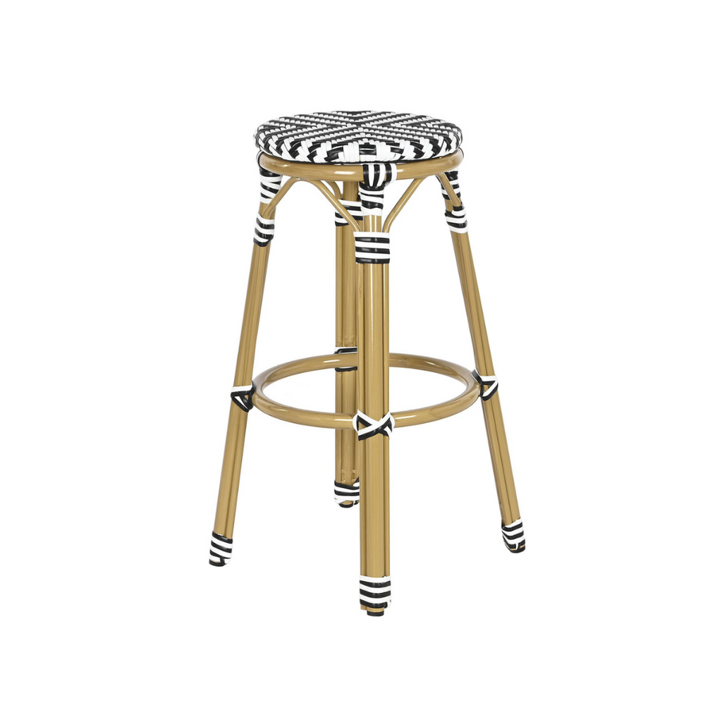 SET 2 TABURETES ZEBRA RATAN
