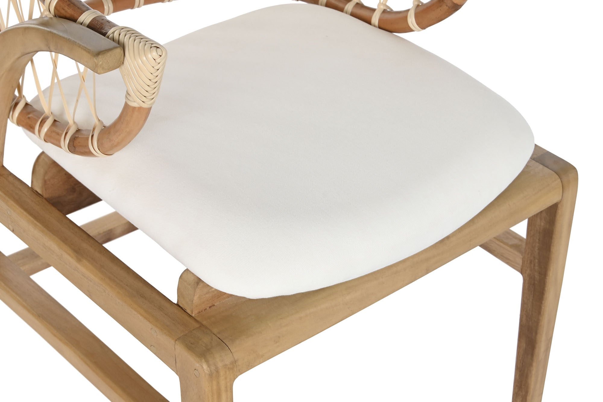 SET 2 SILLAS CAOBA CON COJIN NATURAL