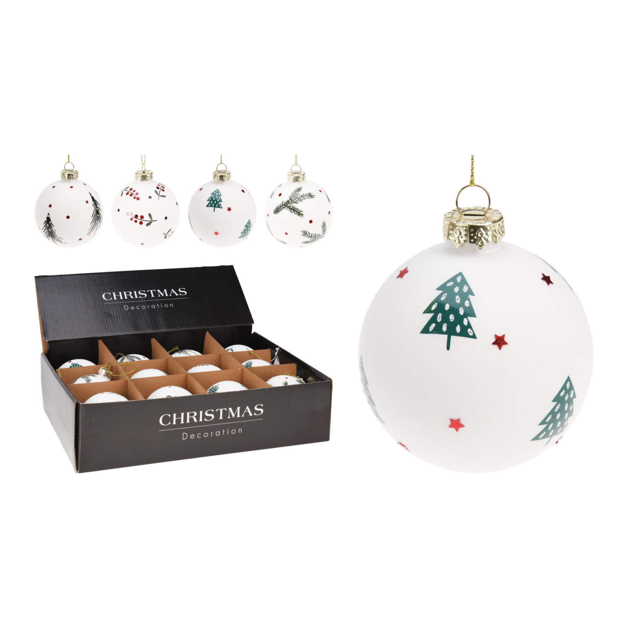 BOLA DE NAVIDAD CRISTAL 8CM BERRY