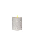 VELA LED BLANCA GASTADO XMAS 8X9,5CM
