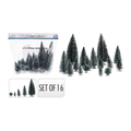 SET ARBOLES DE NAVIDAD 16 PIEZAS