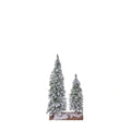 JUEGO DE 2 ARBOLES NAVIDEÑOS MADERA 19X35CM