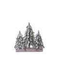 JUEGO DE 3 ARBOLES CON BASE MADERA 33X27CM