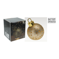 BOLA DE NAVIDAD CON LED 15CM ORO MATE