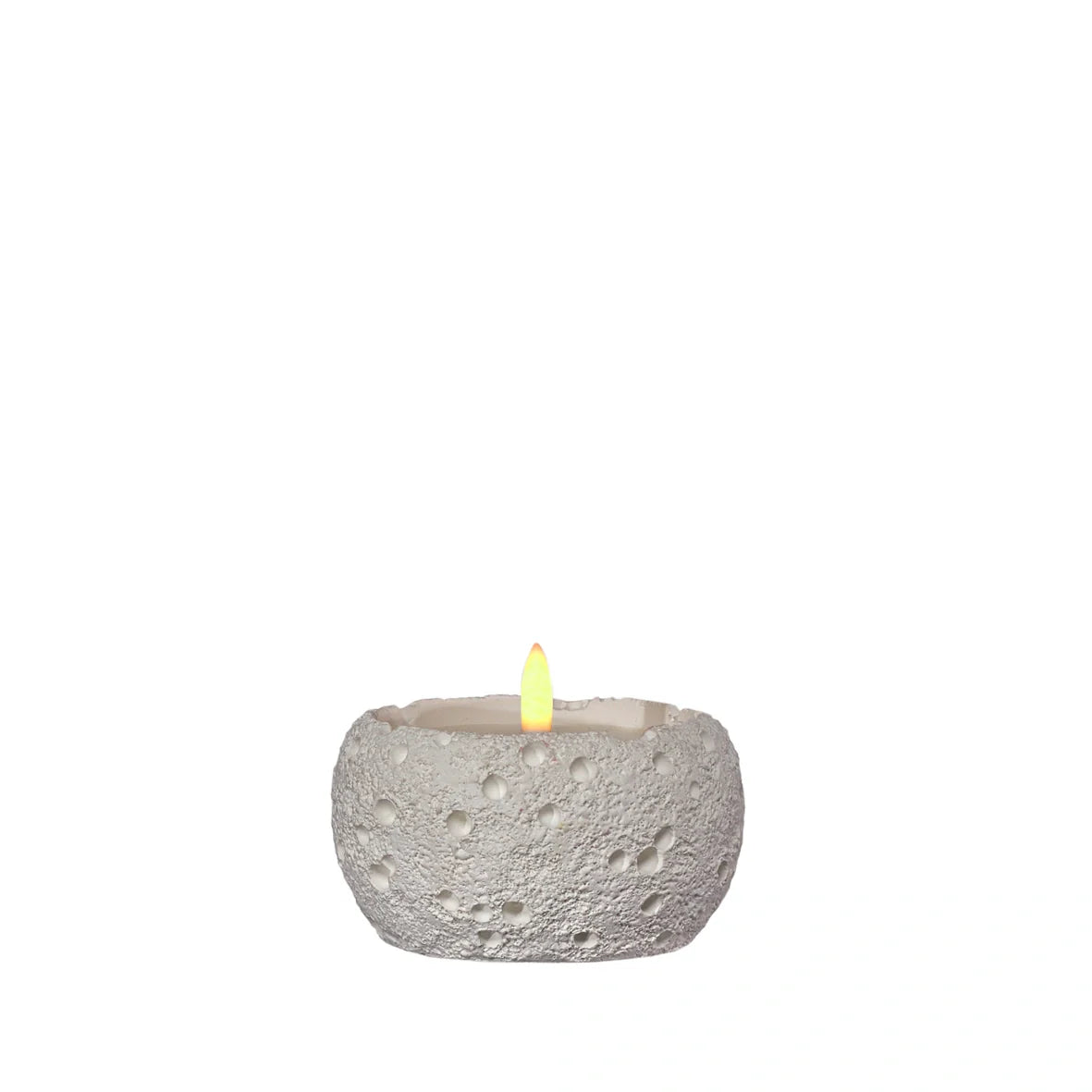 VELA LED BLANCA GASTADO XMAS 10X5CM