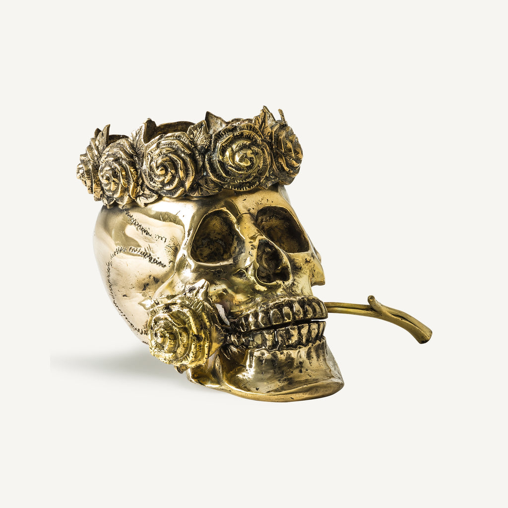 FIGURA DECORATIVA CALAVERA CORONA