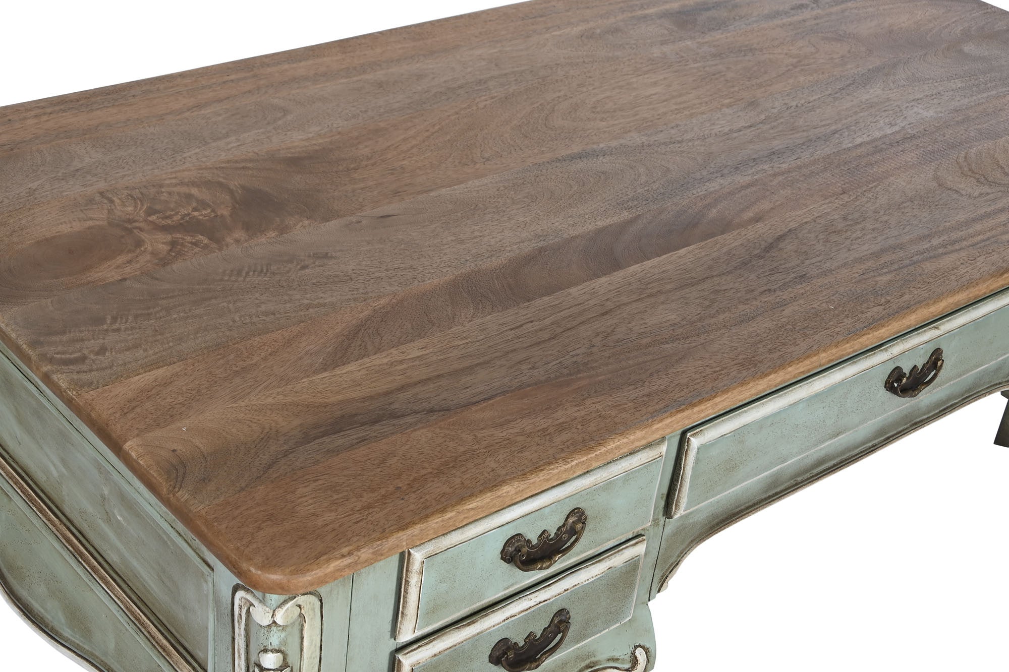 ESCRITORIO MADERA MACIZA DECAPE VERDE