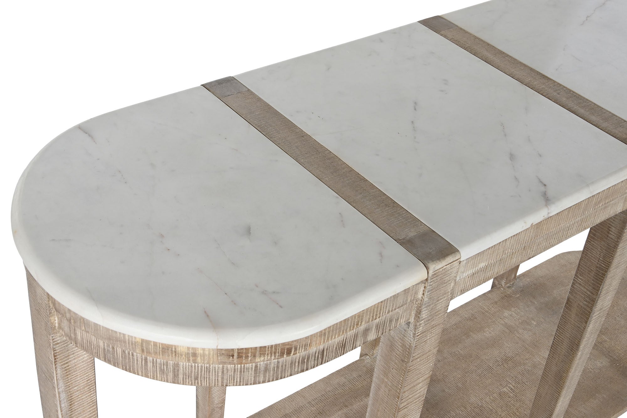 CONSOLA MADERA DE MANGO CON MARMOL NATURAL