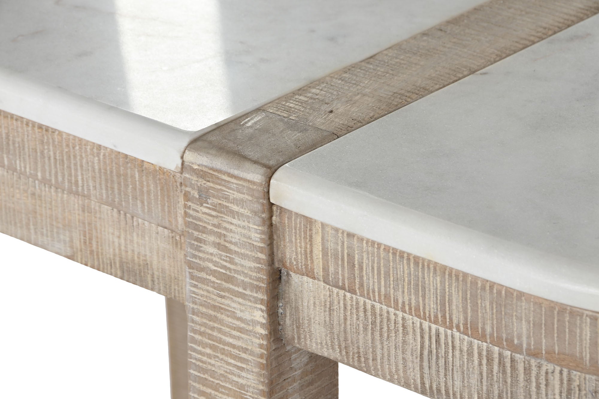 CONSOLA MADERA DE MANGO CON MARMOL NATURAL