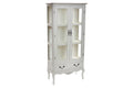 VITRINA MADERA CRISTAL 75X35X160 NATURAL BLANCO