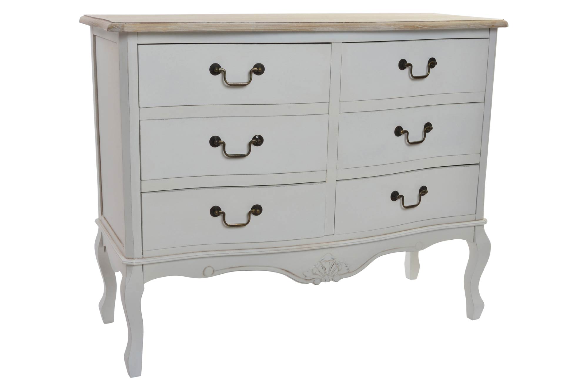 COMODA MADERA 100X40X80 NATURAL BLANCO
