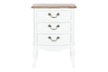 MESITA DE NOCHE MADERA 47X35X66 NATURAL BLANCO