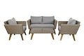 SOFA SET 4 RATAN SINTETICO 137X66X73 EXTERIOR