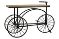CONSOLA METAL ABETO 128X40X82 BICICLETA NEGRO