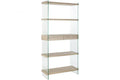 ESTANTERIA CRISTAL MDF 90X35X180 TEMPLADO NATURAL