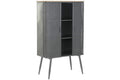 ESTANTERIA METAL MADERA 79X39X133 GRIS