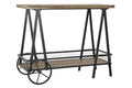 CONSOLA METAL ABETO 100X45X81 RUEDAS NATURAL