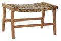 DESCALZADORA TECA FIBRA 65X47X40 NATURAL