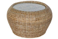 MESA CENTRO RATAN CRISTAL 82X82X48 NATURAL NATURAL