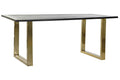 MESA COMEDOR MANGO METAL 180X89X75 NEGRO
