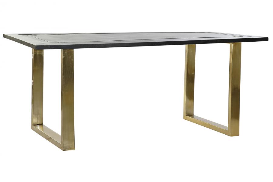 MESA COMEDOR MANGO METAL 180X89X75 NEGRO