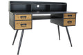 ESCRITORIO ABETO METAL 135X60X95 NEGRO