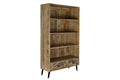 ESTANTERIA MANGO METAL 100X40X180 MARRON OSCURO