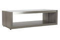 MESA CENTRO ROBLE ALUMINIO 120X60X37,5 CRISTAL