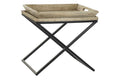 MESITA AUXILIAR MANGO METAL 55X45X53 BANDEJA
