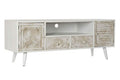 MUEBLE TV ABETO MDF 136X40,5X52 BLANCO