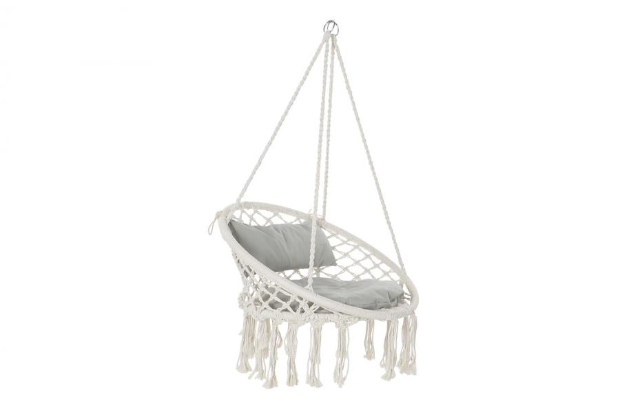 SILLA COLGANTE ALGODON 82X62X123 100KGS, CON COJIN